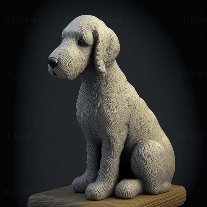 3D model Bedlington Terrier dog (STL)